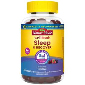 Natures Made 031604032937 Nature Wellblends Sleep And Recover Aid With Melatonin 3mg 30ct Gummy