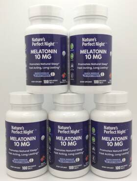 Natures Perfect Night 860011587316 Melatonin 10mg 500 Quick Dissolve Tablet Mixed Berry 2027