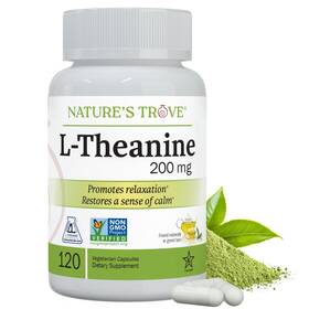 Natures Trove Trlth120 L-theanine 200mg 120 Vegetarian Capsules