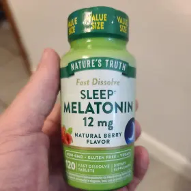 Natures Truth 840093114143 Fast Dissolve Sleep Melatonin 12 Mg 120 Tablets
