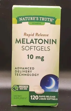 Natures Truth 840093115430 Rapid Release Melatonin Liquid Softgels 10mg 120 Total Exp 2/2025