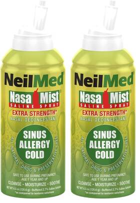 Neilmed Nmh-0nb-48-enu-usl Nasamist Hypertonic Extra Strength 4.5 Fl Oz Pack Of 2 Green