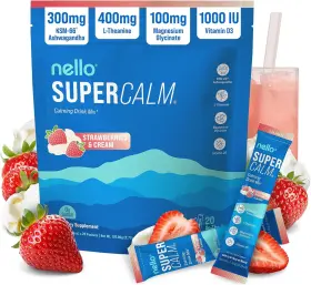 Nello 850059767320 Supercalm Powdered Drink Mix Cortisol Reducer Sleep Aid Supplement
