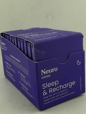 Neurogum 850042893012 12 Pack 144 Pc Neuro Mints Sleep And Recharge Melatonin Exp 03/26