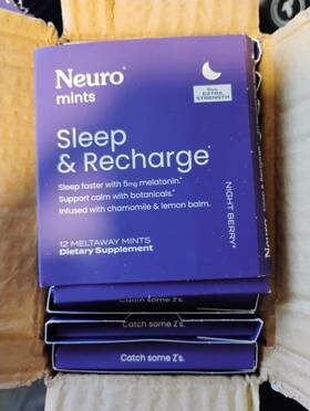 Neurogum 850042893029 12 Pack Neuro Melatonin 5 Mg Sleep And Recharge Melts 144pieces - Fast Dissolve