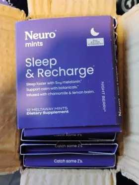 Neurogum 850042893029 12 Pack Neuro Melatonin 5 Mg Sleep And Recharge Melts 144pieces - Fast Dissolve