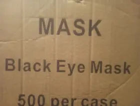 New World Imports 085317006129 Lot Of 100 Sleep Mask Black Nylon Eye With Strap See The Pics For Details
