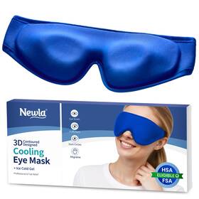 Newla 199874349732 Upgraded Cooling Gel Eye Mask For Puffy Eyes Fsa 1 Count Pack Of Blue