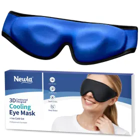Newla 199874763576 Upgraded Cooling Gel Eye Mask For Puffy Eyes 1 Count Pack Of Black