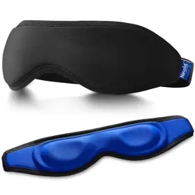 Newla 199874956565 Contoured Cooling Gel Eye Mask Snug-fit Cold Therapy Compress For Puffiness