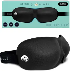 4332437351 Nidra Sleep Mask For Men And Women - Black Size Small 3d Contoured Eye