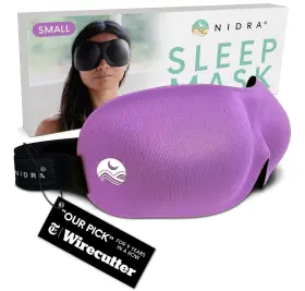 Nidra 860009850729 Sleep Mask Contoured Blackout Sleeping For Men And Women - Small Siz