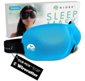 Nidra 860009850750 Sleep Mask Contoured Blackout Sleeping For Men And Women - Small Siz