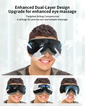 Ast-214b No Eye Massager With Heat&bluetooth Music Fsa/hsa Eligible Care Device