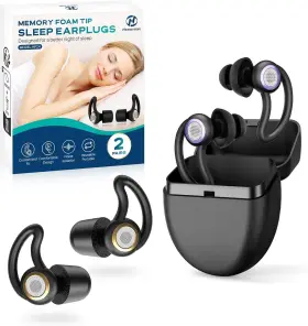Hp24us Nobrand Noise Cancelling Earplugs For Sleeping Reusable 2 Pairs 30db&33db