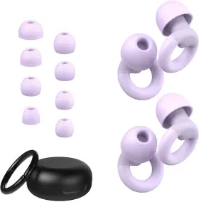 Pnc206-orchid Nobrand Reusable Earplugs For Sleeping Noise Reduction 25db-30db 8 Tips