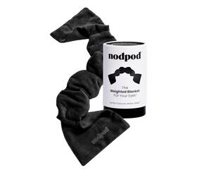 Nodpod 00504 Weighted Sleep Mask Black Pima Cotton Soft Touch Velvet 8.9oz