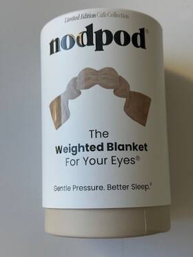 Nodpod 850073602140 Sleep Mask Weighted Blanket For Your Eyes Cafe Collection Latte New