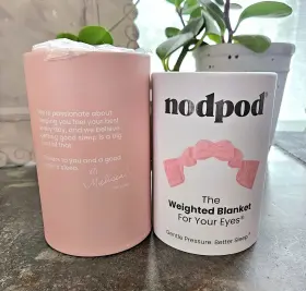 Nodpod 857465006142 The Weighted Blanket For Your Eyes Sleep Mask Eye Pillow Blush Pink Nib