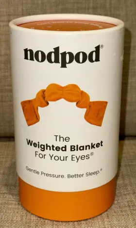 Nodpod 857465006227 New Weighted Blanket For Your Eyes 29 Inch X 4 Orange Sleep Mask
