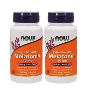 Now 685239639209 Supplements Melatonin 10mg Extra Strength 200 Veg Capsules Pack Of 2
