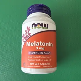 3257b Now Foods Melatonin 3 Mg 180 Capsules Vegan Non-gmo Sleep Aid Dietary Supplement