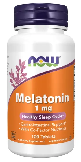 Now Foods 733739032621 Supplements Melatonin 1 Mg With Co-factor Nutrients Healthy Sleep Cycle 100