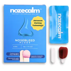 B0d6lvvv25 Nozecalm Swift-acting Nosebleed Plugs For Kids And All Ages - 6 Sterile Stopper