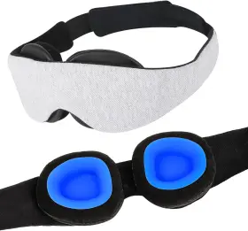 E-mask02 Nsoner Dry Eye Sleep Mask 100% Blackout Goggles For Eyes Adjustable Hydrat