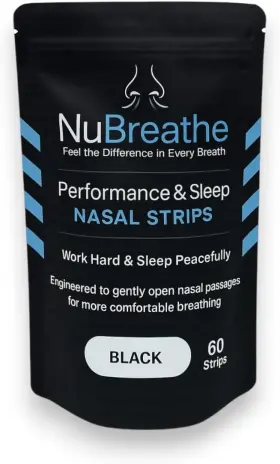 Nubreathe 199284252769 Nasal Strips 60 Count Hypoallergenic Performance For Athletes And Sl