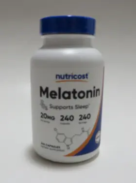 Nutricost 810014675794 Melatonin 20mg 240 Capsules - 10mg Per Serving Non-gmo Gluten Free
