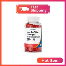 Ntc355101 Nutricost Apple Cider Vinegar 500mg 60 Gummies Flavored - Gluten Free N