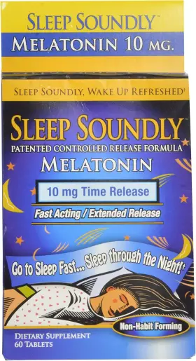 N7858 Nutrition Works Sleep Soundly Melatonin 10mg Fast Acting Extended Release Formula 60