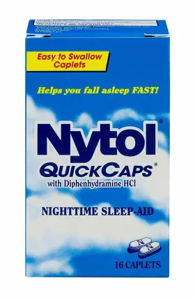 Me10342 Nytol Quickcaps With Diphenhydramine Nighttime Sleep Aid Caplets 16 Ct 12 Pack