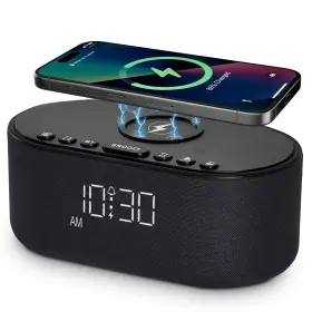 Odokee 694685856306 Sound Machine Alarm Clock For Bedrooms Bluetooth 10w Stereo Speaker Wi