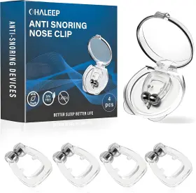 Ohaleep 313112422463 Adjustable Silicone Anti Snoring Device Nose Clip White Size M