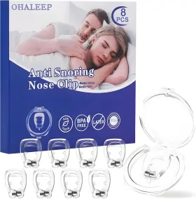 Ohaleep 445003532586 Anti Snoring Devices Snore Stopper With Adjustable Magnet Silicone Nose Clip St