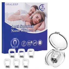 Ohaleep 727636793808 Anti Snoring Devices Snore Stopper With Adjustable Magnet Silicone Nose Cli