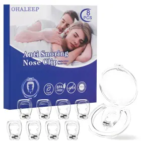 Ohaleep 727636878628 Anti Snoring Devicessnore Stopper With Adjustable Magnet Silicone Nose Clip S