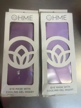 Ohme 639428013141 Eye Mask With Cooling Gel Insert Relax Soft Satin Sleep - Lot Of 2 New