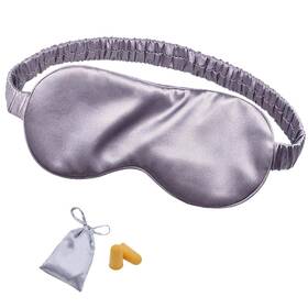 Olesilk Em001-charcoal Silk Sleep Mask Eye Blindfold With Double 1 Count Pack Of Charcoal