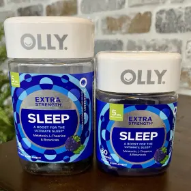 Olly 840160201462 Extra Strength Sleep Gummies 120 Count Melatonin L-theanine Blackberry Zen