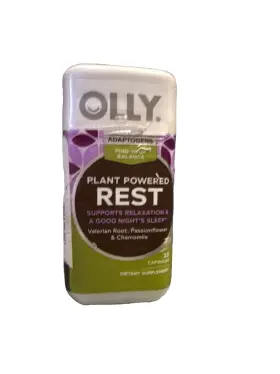Olly 840160202094 Sleep Aid Adaptogen Valerian Root Passion Chamomile Melatonin-free Support
