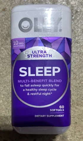 Olly 850004462669 Sleep 60 Softgels 10 Mg Melatonin Ultra Dietary Supplement Exp. 10/2025