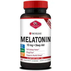 Oy0343 Olympian Labs Melatonin 10mg Sleep Aid 60 Tablets
