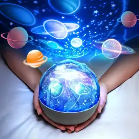 One Fire 778299298735 Solar System Projector Night Light For Kids Toys 360 Rotating 5
