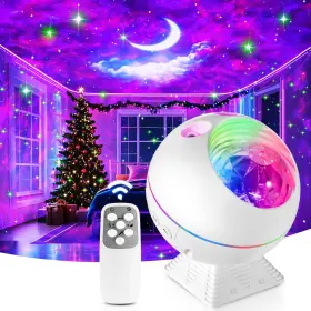 Bl-xk04 One Fire Galaxy Projector For Bedroom 43 Lighting Modes Moon Star Small White