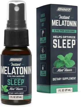 Onnit 445040543545 Melatonin Instant Mist Liquid Sleep Aid Spray - Mint