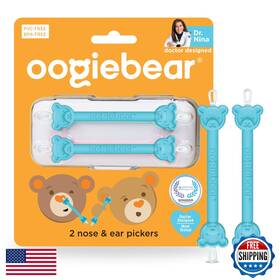 Oogiebear B07h45nf7v Baby Nose And Ear Cleaner 2-pack Blue Dual-ended Safe For Newborns