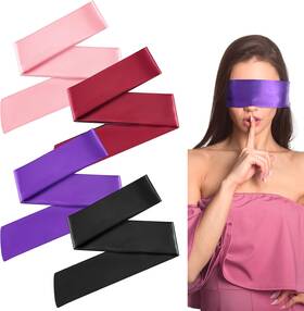Oruola 726084365919 4pcs Blind Folds For Adult Play Blockout Light Adjustable Eye Masks Sleep